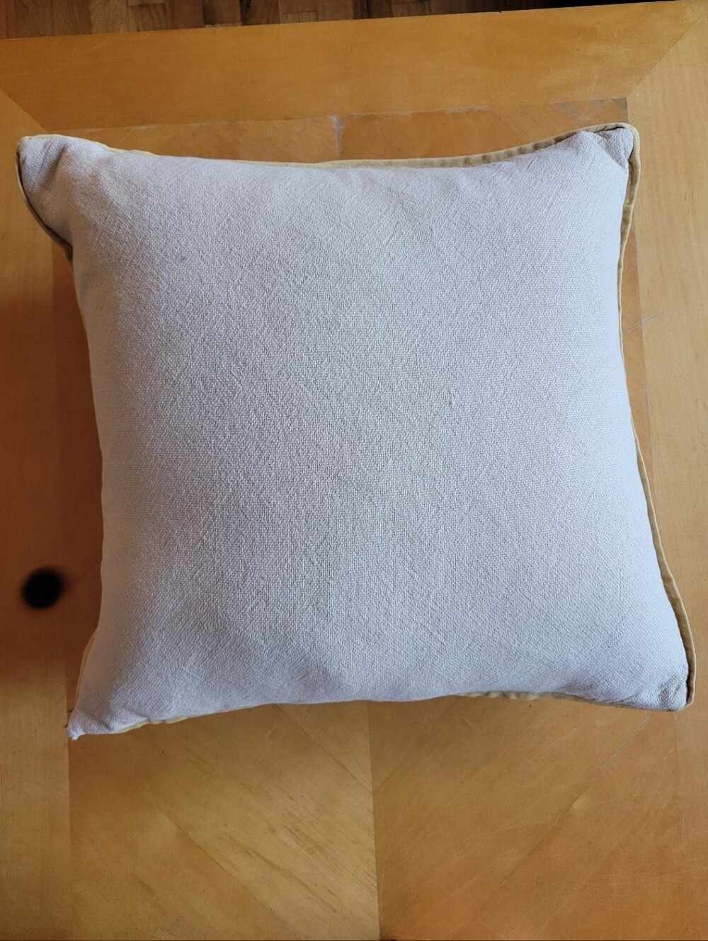 West Elm 100% Cotton Cream And mustard yellow pillow cover 20x20